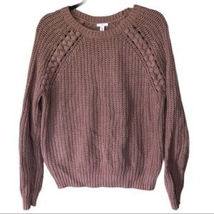 BP Open Knit Braided Sweater